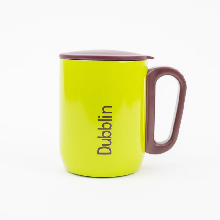 Dubblin - Polo Stainless Steel Unbreakable Tea Coffee Mug 220ml - Neon Green