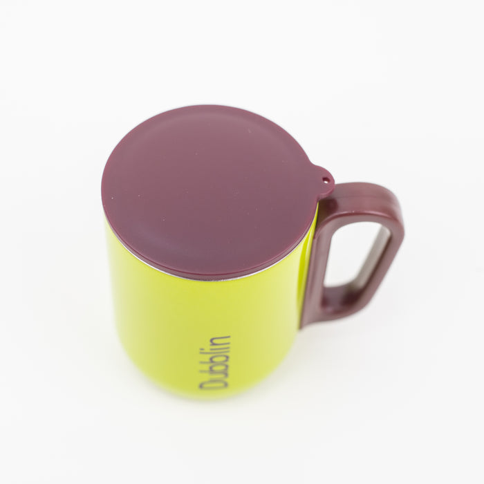 Dubblin - Polo Stainless Steel Unbreakable Tea Coffee Mug 220ml - Neon Green