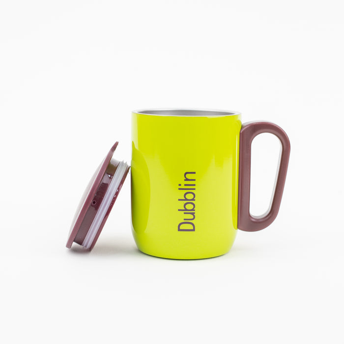 Dubblin - Polo Stainless Steel Unbreakable Tea Coffee Mug 220ml - Neon Green