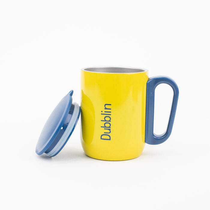 Dubblin - Polo Stainless Steel Unbreakable Tea Coffee Mug 220ml - Yellow