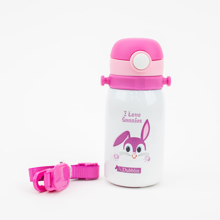Dubblin - Donut Double Wall Vacuum Insulated Water Bottle - Pink