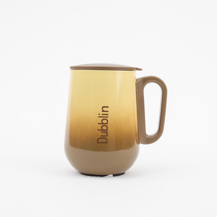 Dubblin Rugby Stainless Steel Unbreakable Tea Coffee Mug 270ml - Brown