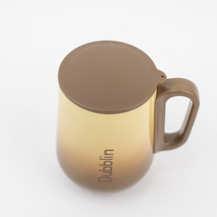 Dubblin Rugby Stainless Steel Unbreakable Tea Coffee Mug 270ml - Brown