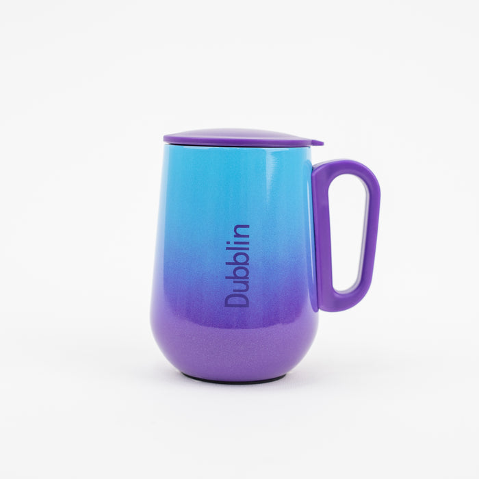 Dubblin Rugby Stainless Steel Unbreakable Tea Coffee Mug 270ml - Purple