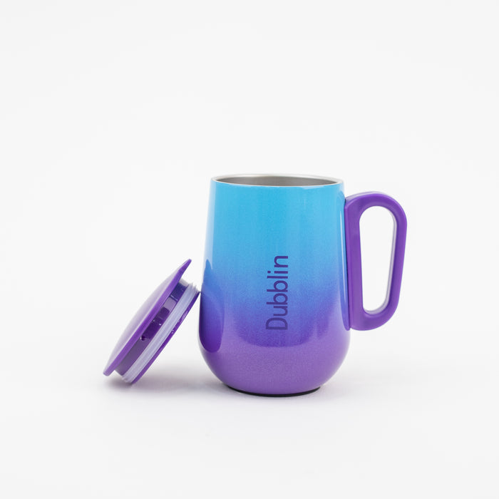 Dubblin Rugby Stainless Steel Unbreakable Tea Coffee Mug 270ml - Purple