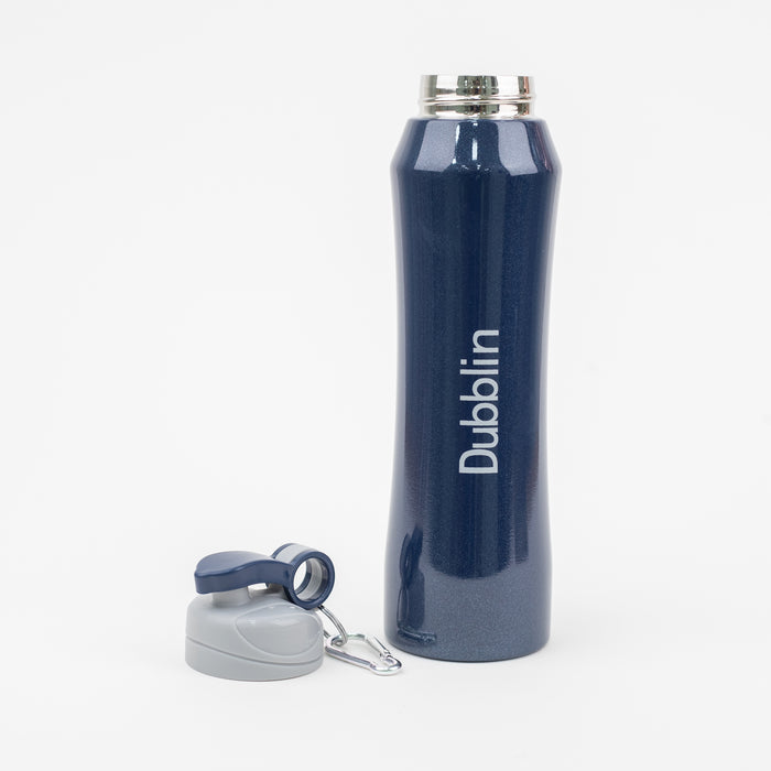 Dubblin - Trendy Double Wall Vacuum Insulated Water Bottle - Blue