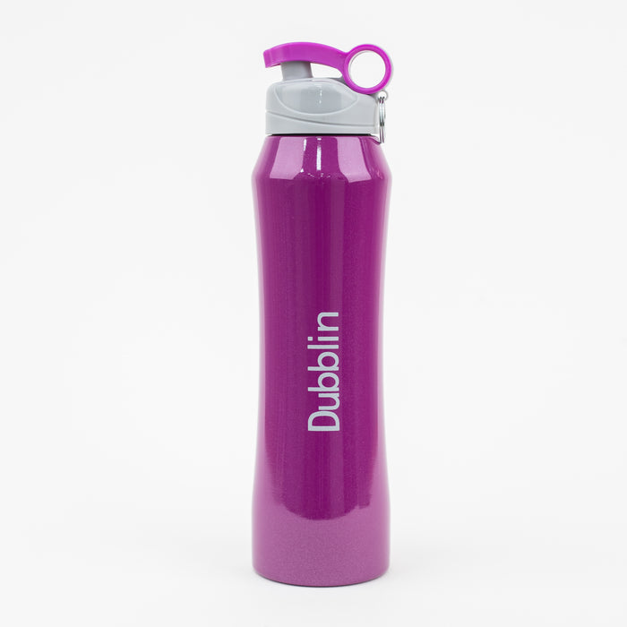 Dubblin - Trendy Double Wall Vacuum Insulated Water Bottle - Purple