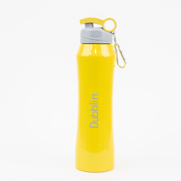 Dubblin - Trendy Double Wall Vacuum Insulated Water Bottle - Yellow