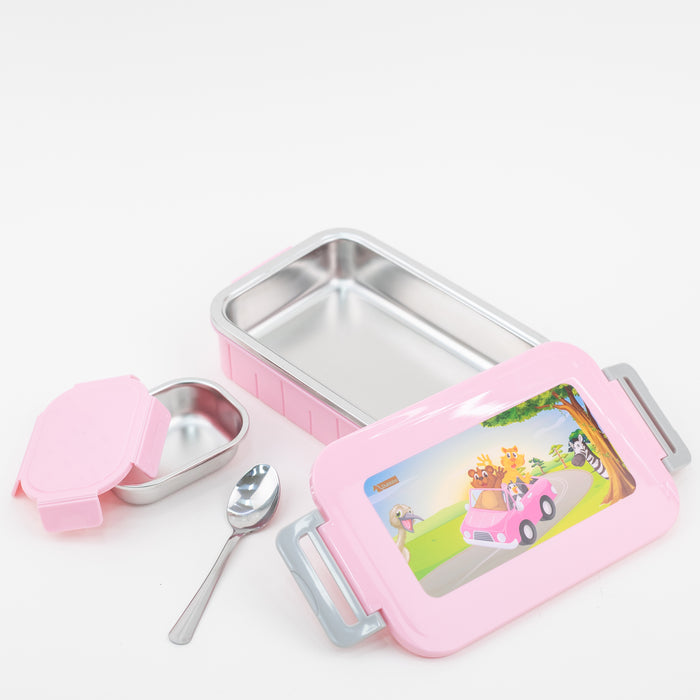 Dubblin - Jerry Stainless Steel Lunch Box (Pink)