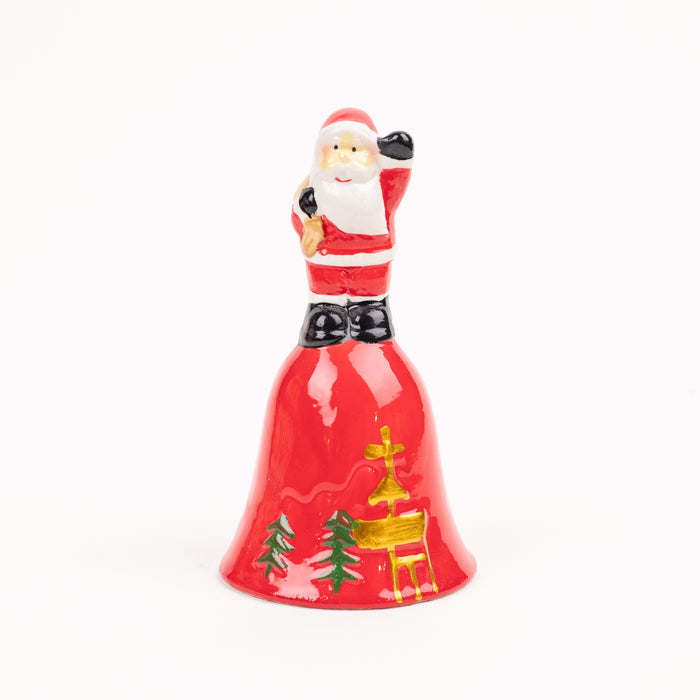 Christmas Ceramic Santa Claus Ringing Bell