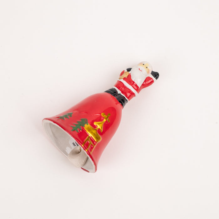 Christmas Ceramic Santa Claus Ringing Bell