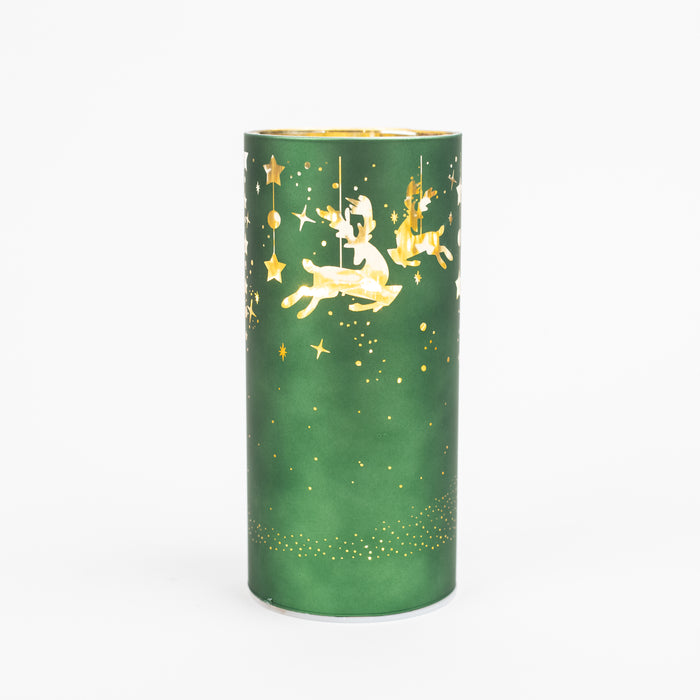 Christmas Glass Cylinder Lamp