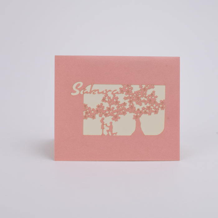 Beautiful 3D Popup Handcrafted Greeting Card - Sakura