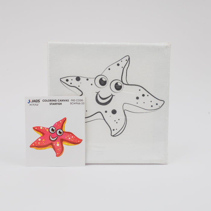 JAGS Stretched Canvas For Kids 6 X 6 Inch - Star Fish