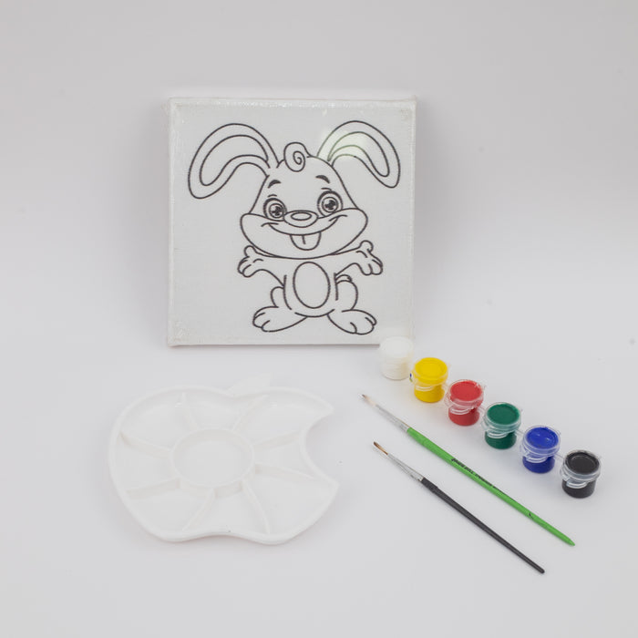 JAGS Stretched Canvas For Kids 6 X 6 Inch - Rabbit