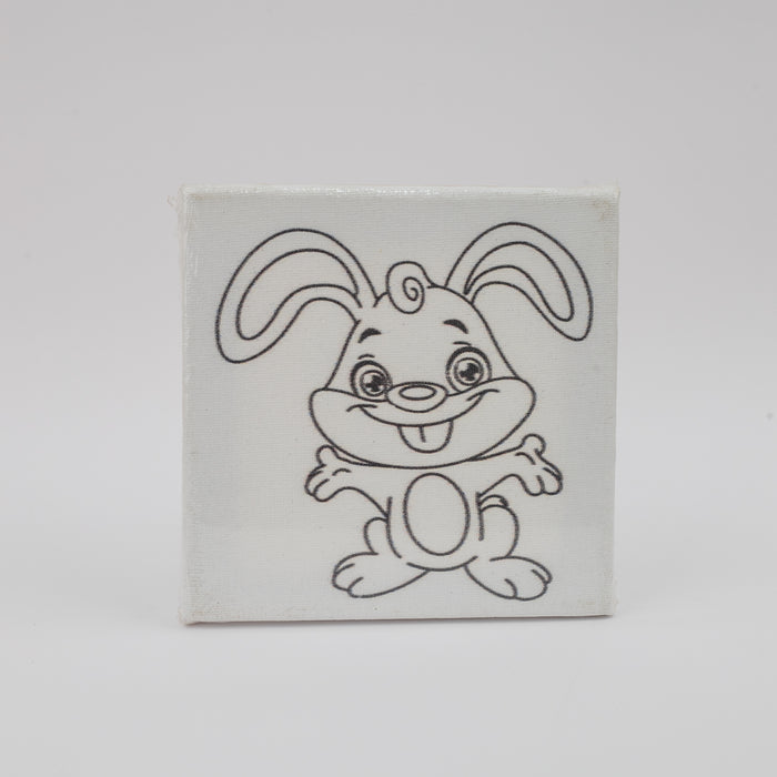 JAGS Stretched Canvas For Kids 6 X 6 Inch - Rabbit