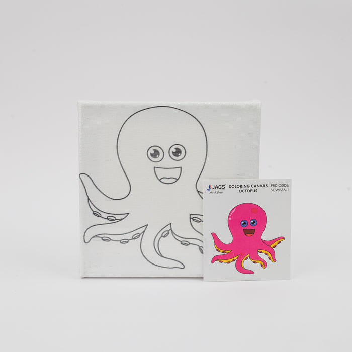 JAGS Stretched Canvas For Kids 6 X 6 Inch - Octopus