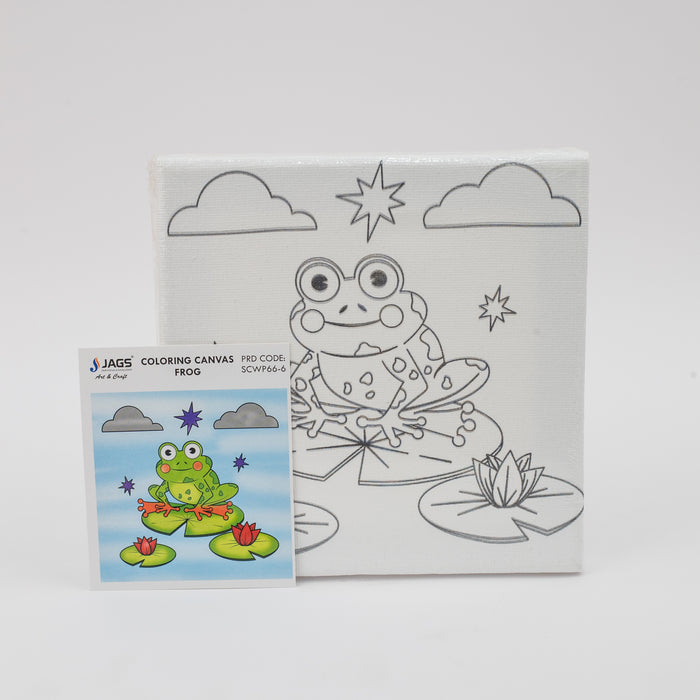 JAGS Stretched Canvas For Kids 6 X 6 Inch - Frog