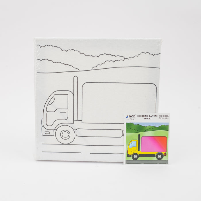 JAGS Stretched Canvas For Kids 8 X 8 Inch - Small Truck