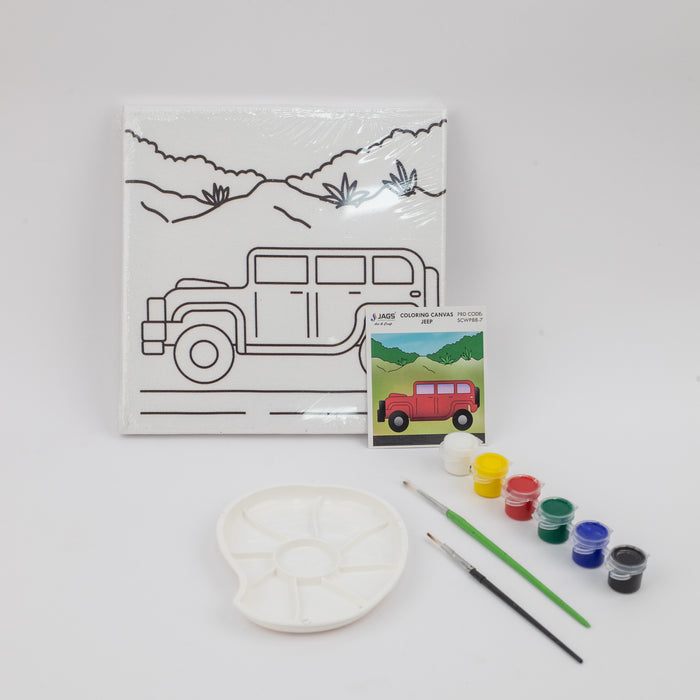 JAGS Stretched Canvas For Kids 8 X 8 Inch - Bolero Car