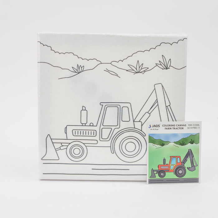 JAGS Stretched Canvas For Kids 8 X 8 Inch - JCB