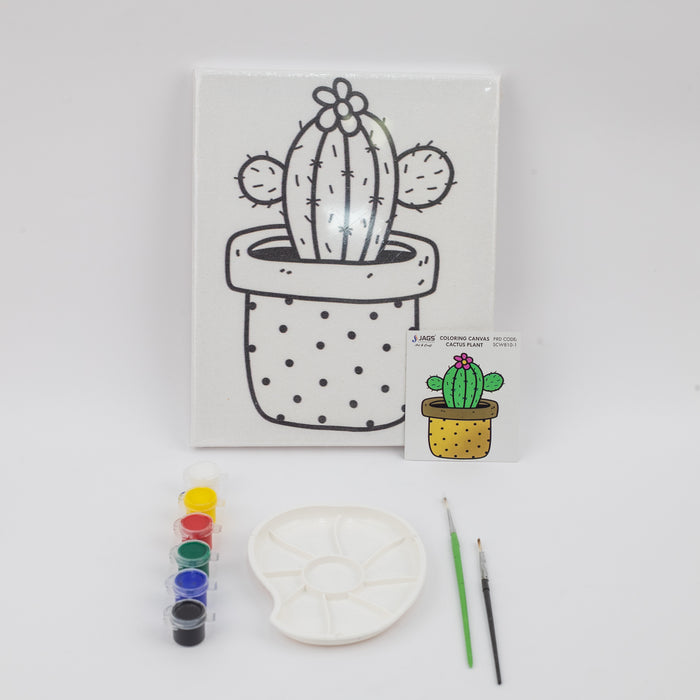 JAGS Stretched Canvas For Kids 8 X 10 Inch - Cactus