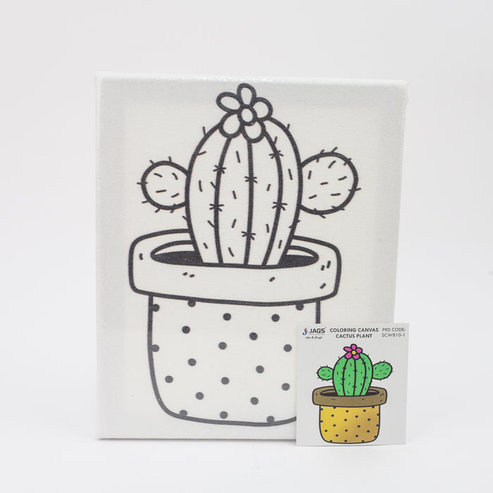 JAGS Stretched Canvas For Kids 8 X 10 Inch - Cactus