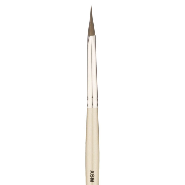 Art Essentials - Mightlon Synthetic Hair Brush - 9040 Series - Triangle Pointed/Petals  - Short Handle - Size 6 (XSM)