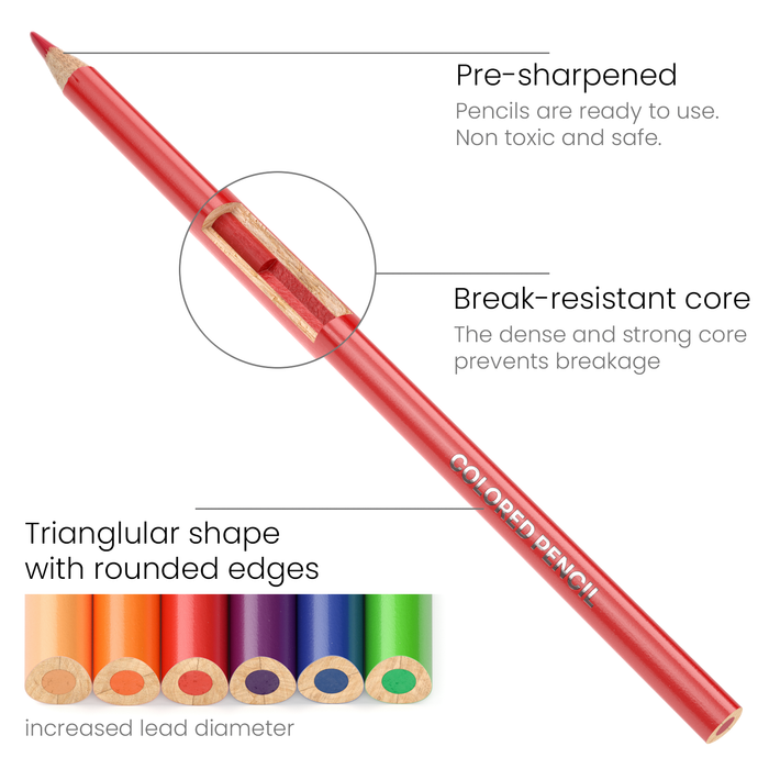 Watercolor Pencils, Triangle Shaped - Set of 48 –