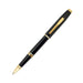 cross-coventry-AT0665-11-black-lacquer-with-gold-tone-trim-rollerball-pen-open-view