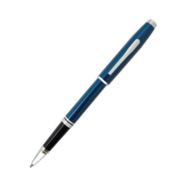 cross-coventry-AT0665-9-blue-lacquer-rollerball-pen-open-view