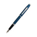 cross-coventry-AT0666-9FS-blue-lacquer-with-polished-chrome-trim-fountain-pen-open-view