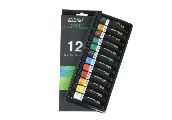 Brustro Artist's Acrylic Colour Set of 12 (12ml)