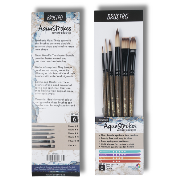 Brustro AquaStrokes Artist Brushes Set of 6