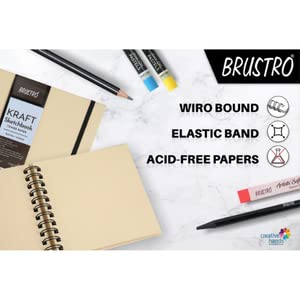 Brustro Kraft Sketchbook Toned Paper (6″ x 6″)