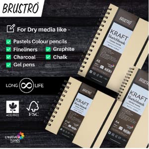 Brustro Kraft Sketchbook Toned Paper (6″ x 6″)