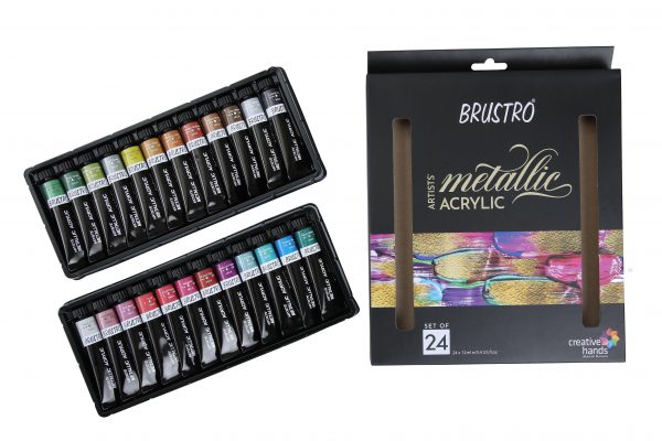 Brustro Artists Metallic Acrylic Set of 24x12ml