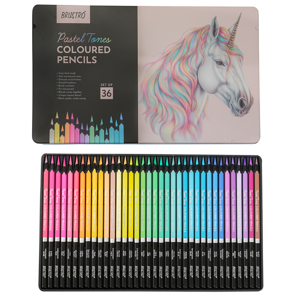 Brustro rtist's Coloured Pencils Pastel Tone Set of 36