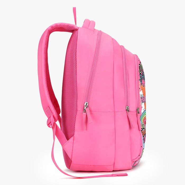 Genie Cool 36L School Backpack With Spacious Compartment - Pink (19")