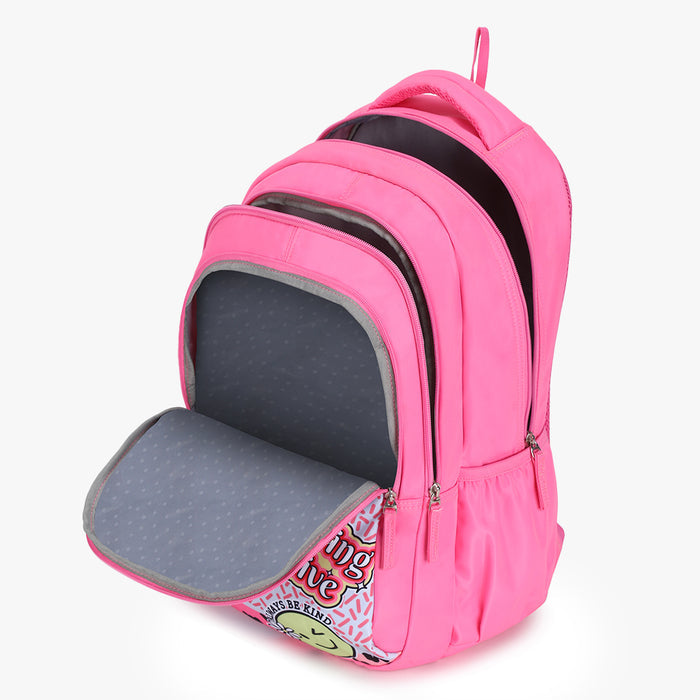 Genie Cool 36L School Backpack With Spacious Compartment - Pink (19")