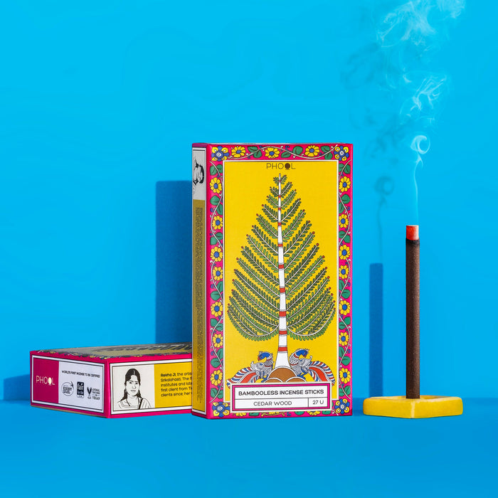 PHOOL - Bambooless Incense Sticks - Cedar Wood (27U)