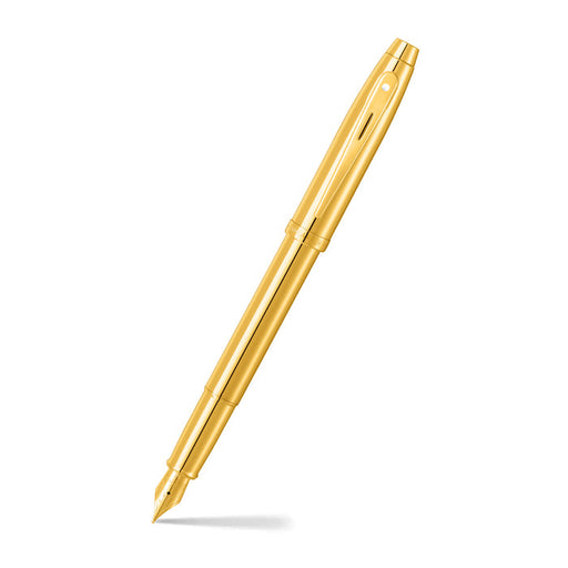 sheaffer-100-9372-glossy-pvd-gold-fountain-pen-with-pvd-gold trim-open-view