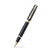 sheaffer-300-9325-glossy-black-with-gold-trims-rollerball-pen-front-view