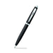 sheaffer-100-9317-matte-black-with-chrome-trim-ballpoint-pen-open-view