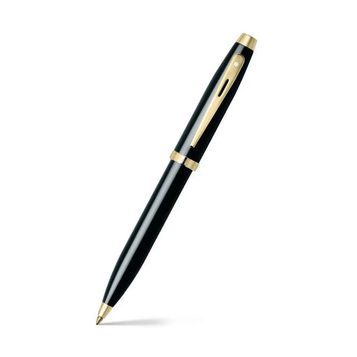 sheaffer-9322-100-ballpoint-pen- black-with-gold-tone-trim-open-view