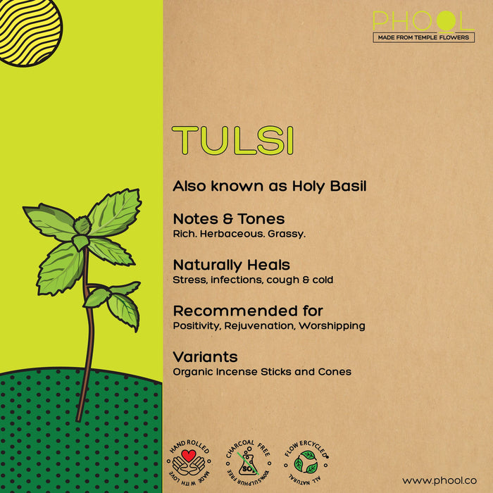 PHOOL - Natural Incense Sticks - Tulsi