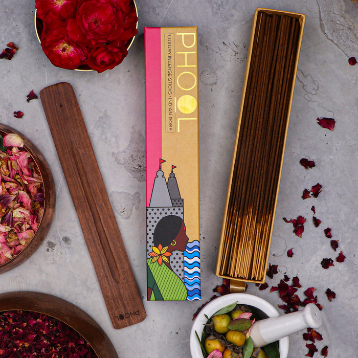 PHOOL - Natural Incense Sticks - Indian Rose