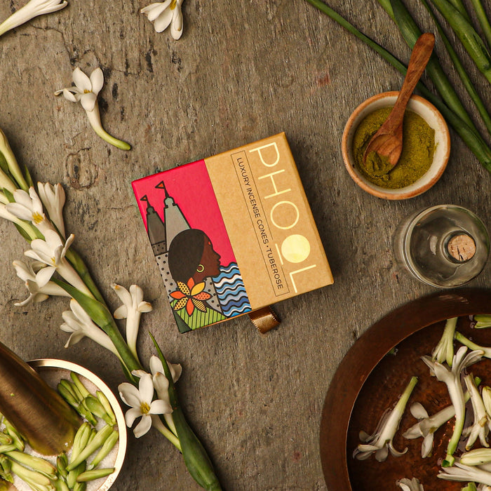 PHOOL - Natural Incense Cones - Tuberose (40U)