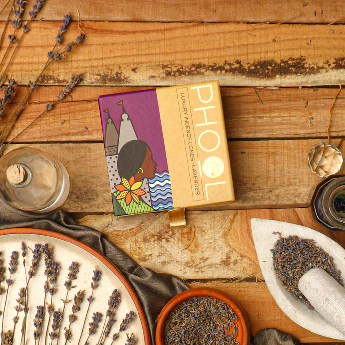 PHOOL - Natural Incense Cones - Lavender (40U)