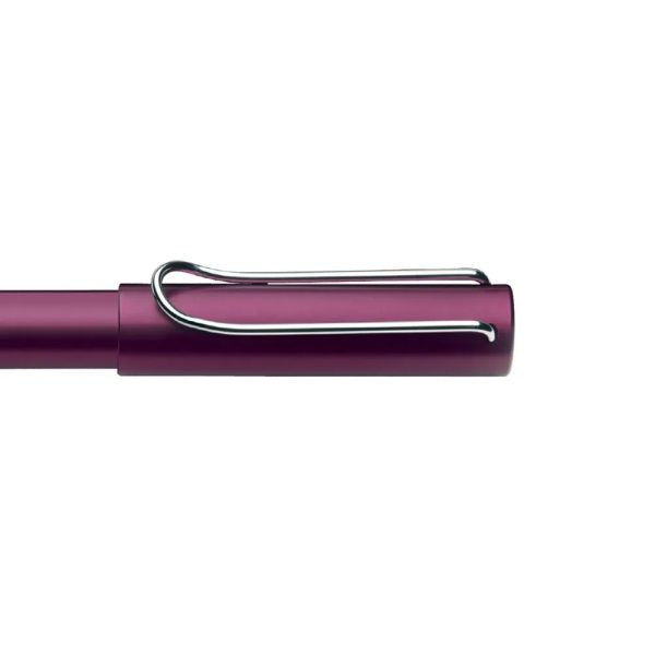 lamy-329-AL-star-black-purple-rollerball-pen-cap-view